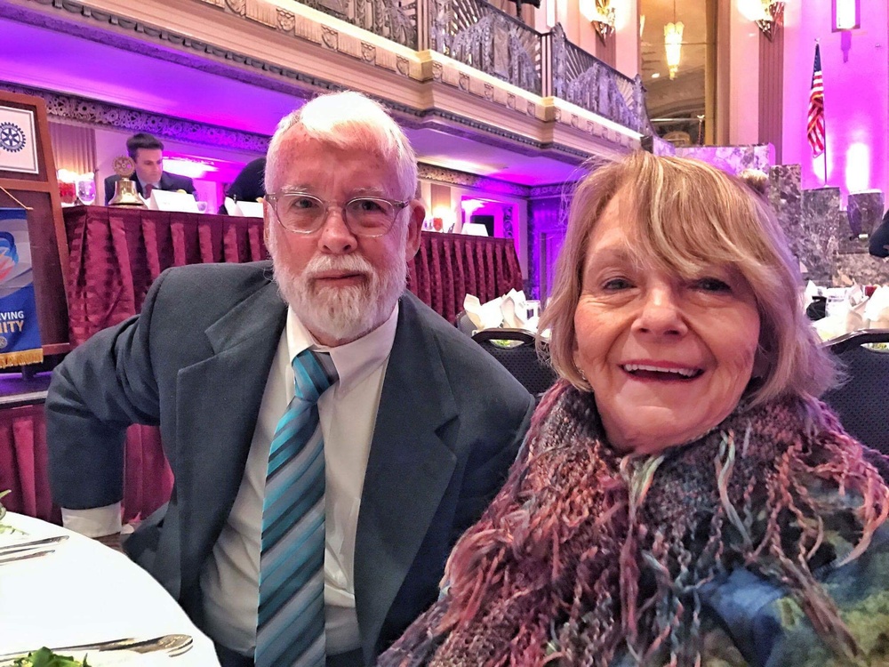 Allen and Ann at 2017 Rotary Club of Cincinnati’s Jefferson Award banquet.